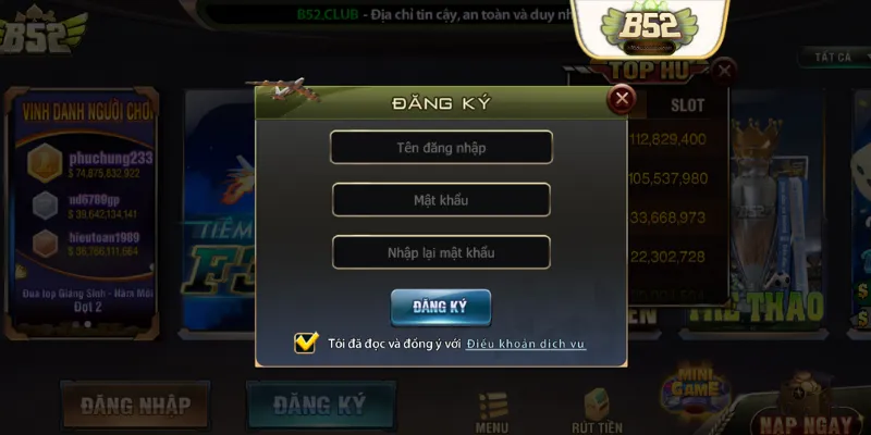 Hướng dẫn đăng ký B52club nhanh gọn lẹ